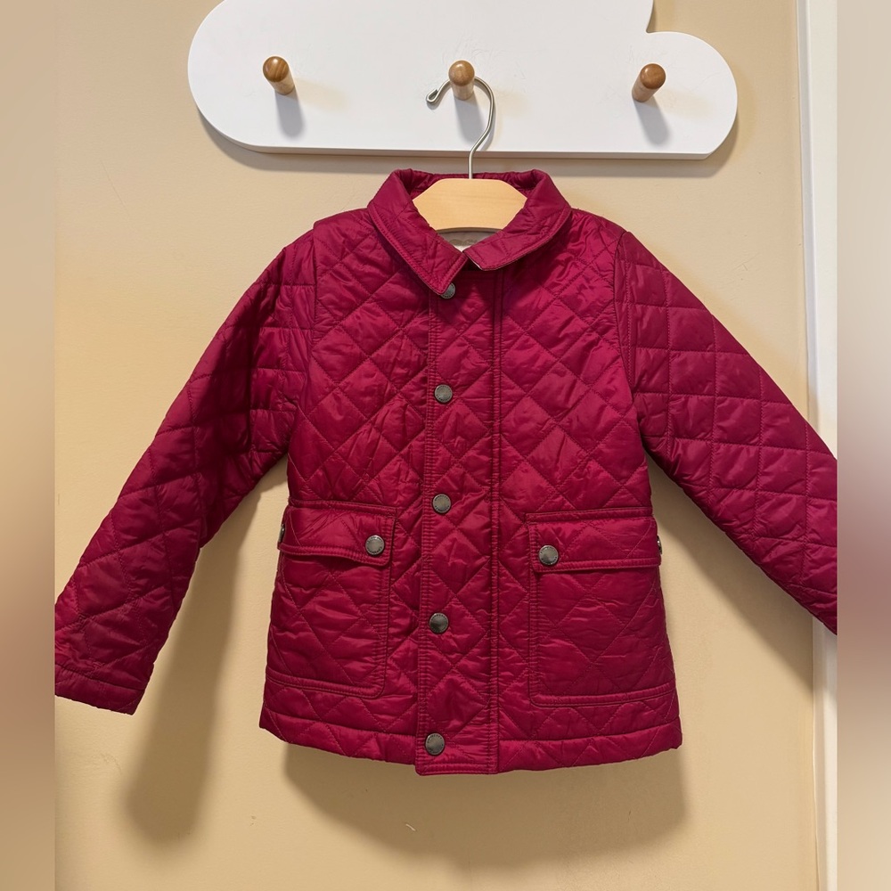 Burberry Kids Quilted Jacket - Burgundy